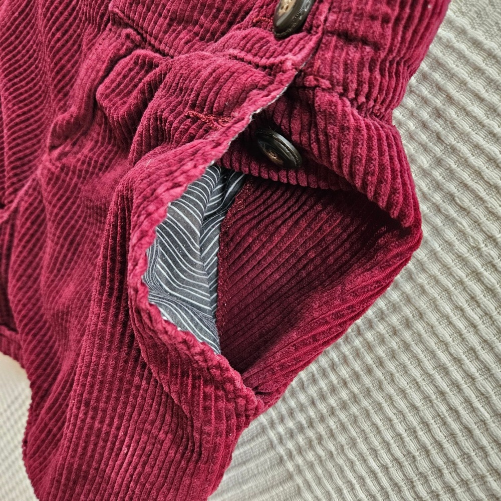Daughters of the Liberation 70s Retro Wide Wale Corduroy Short Indie Red Women M - Picture 8 of 11